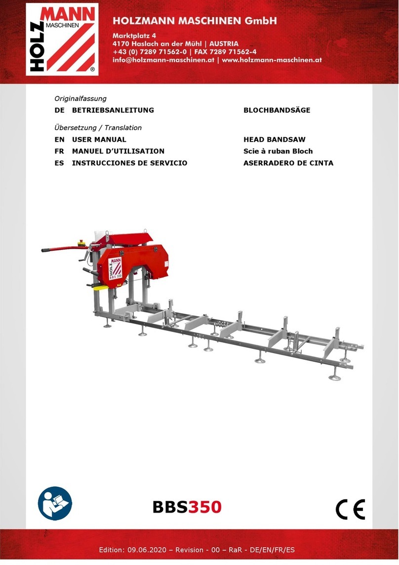 HOLZMANN MASCHINEN BBS 350 user manual