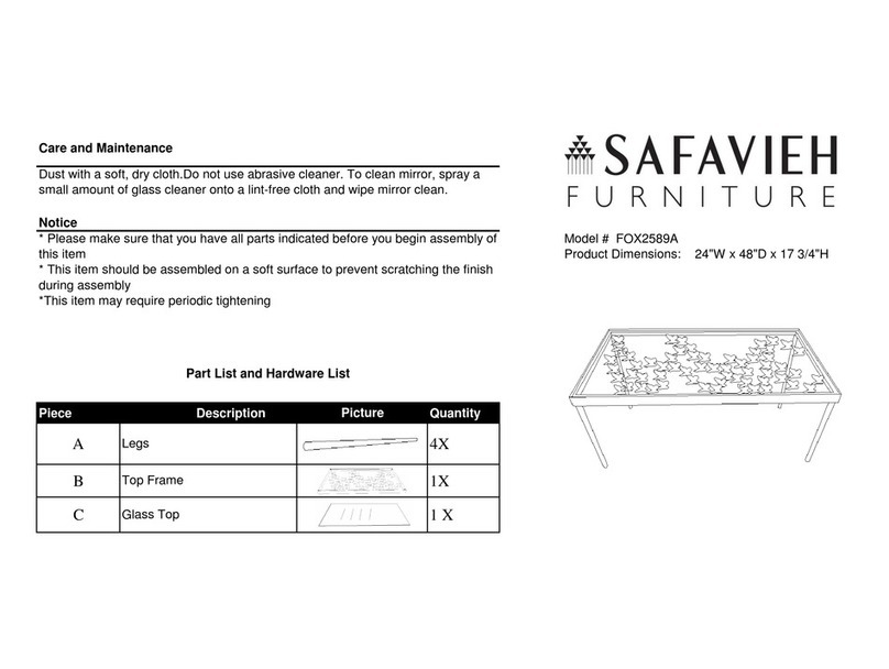Safavieh Furniture Rosalia FOX2589A manual