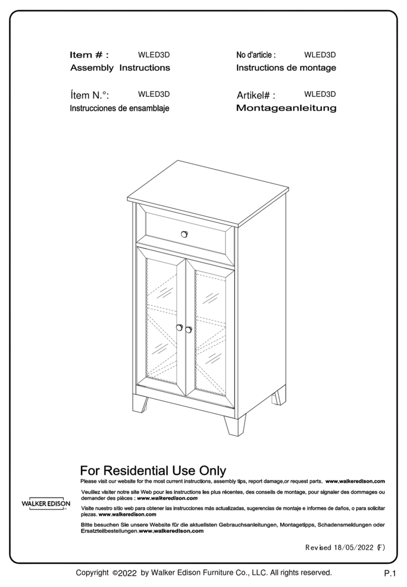 Walker Edison WLED3D User manual Walker Edison WLED3D User manual