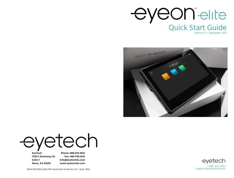 EyeTech eyeon elite quick start guide