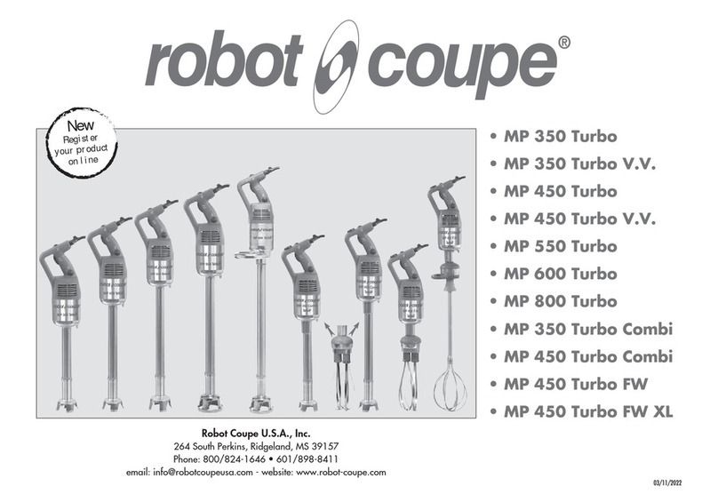 Robot Coupe MP350Turbo Operator's manual
