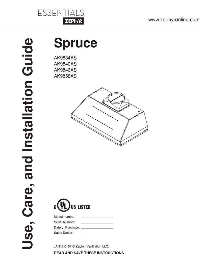 Zephyr Essentials Spruce AK9834AS Installation guide