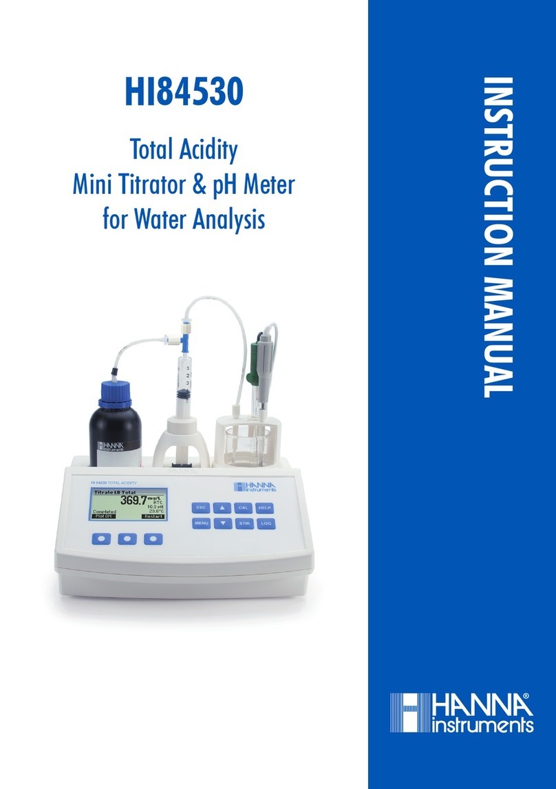 Hanna Instruments HI84530 User manual Hanna Instruments HI84530 User manual
