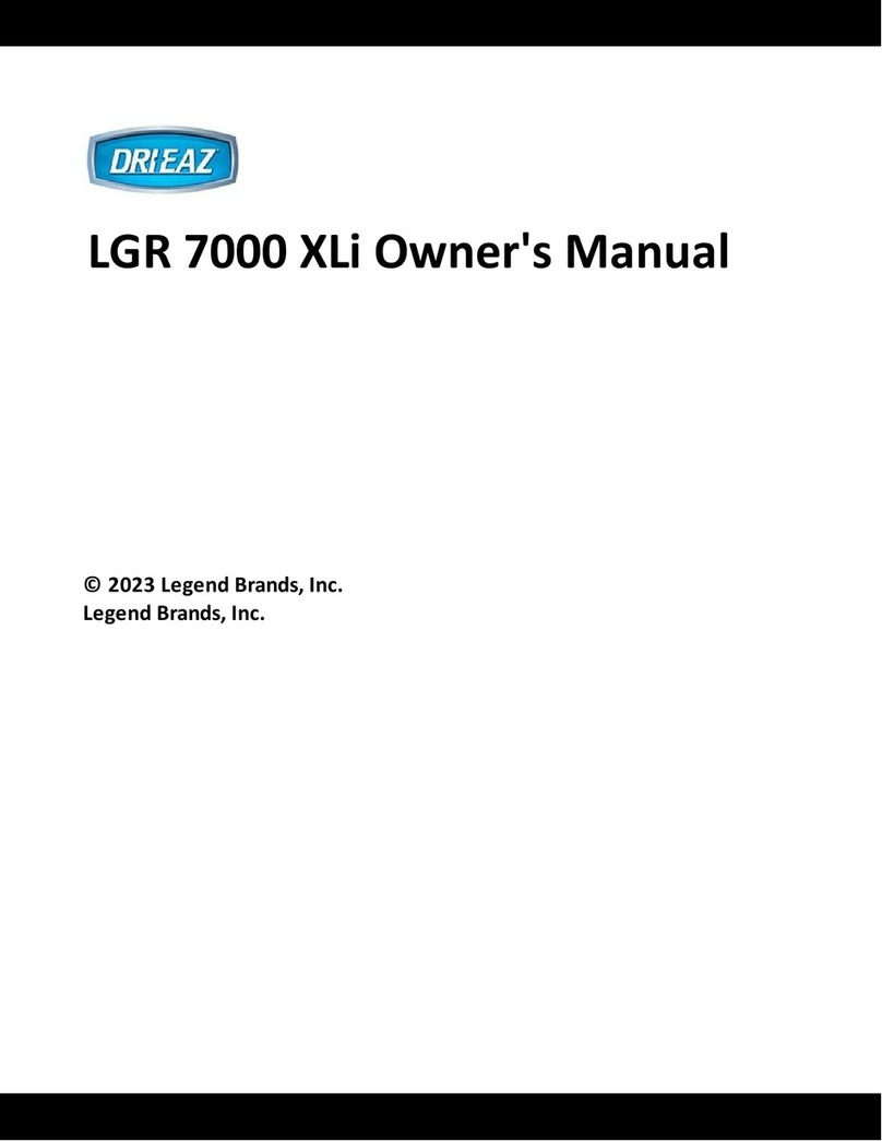 Drieaz LGR 7000 XLi owner's manual