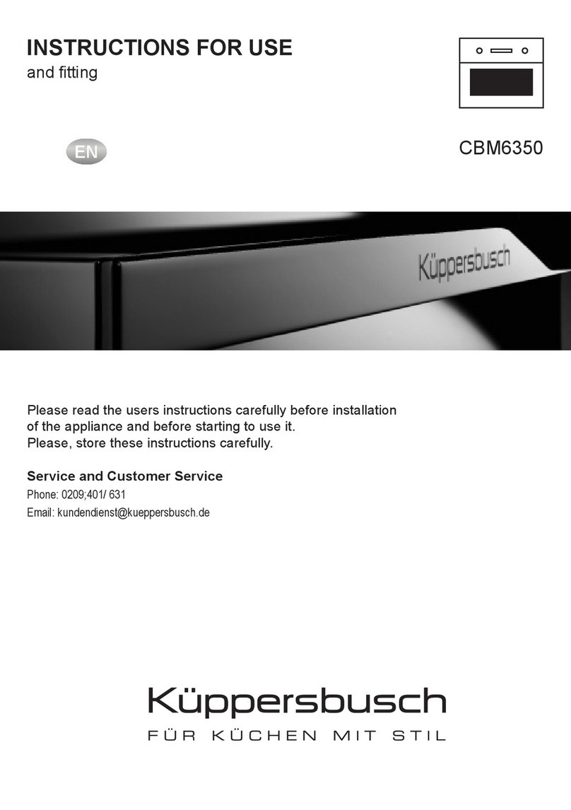 Kuppersbusch CBM6350 Instructions for use  and fitting