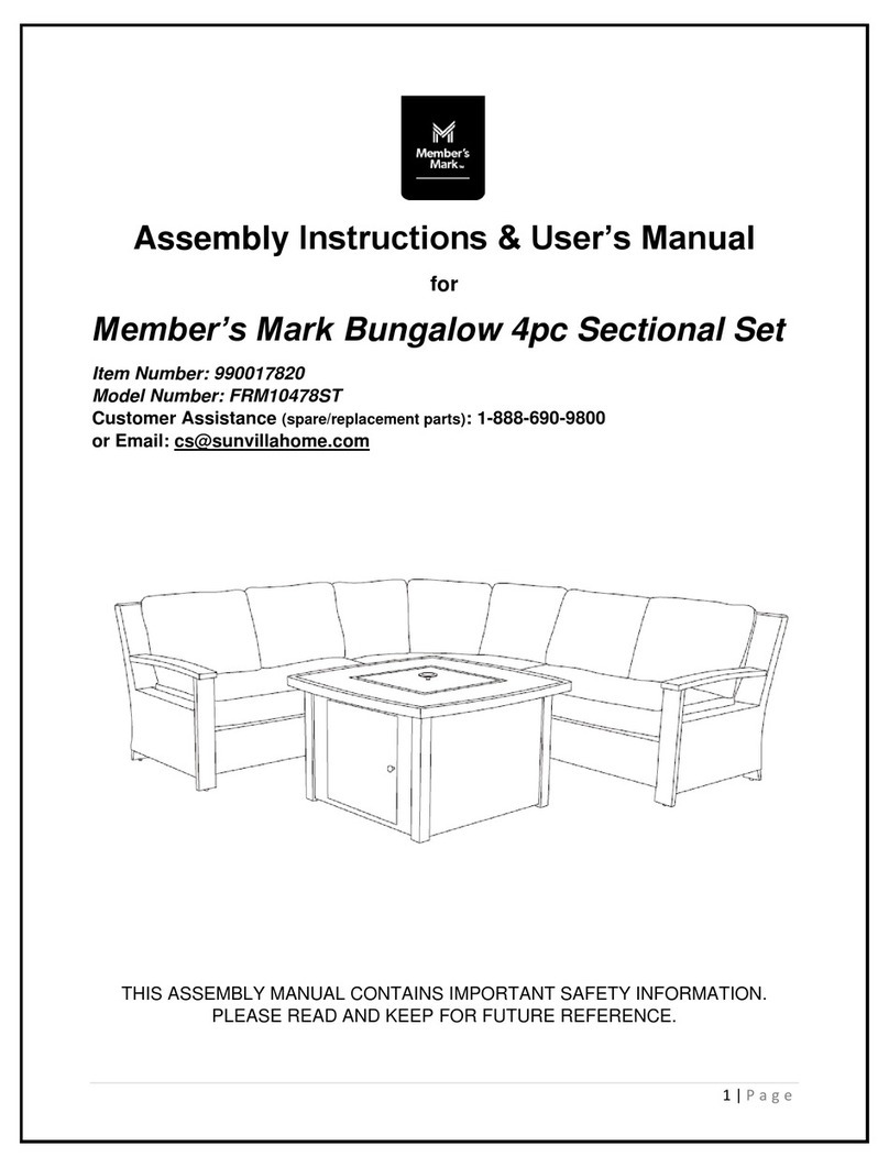 Members Mark FRM10478ST Assembly instructions & user manual
