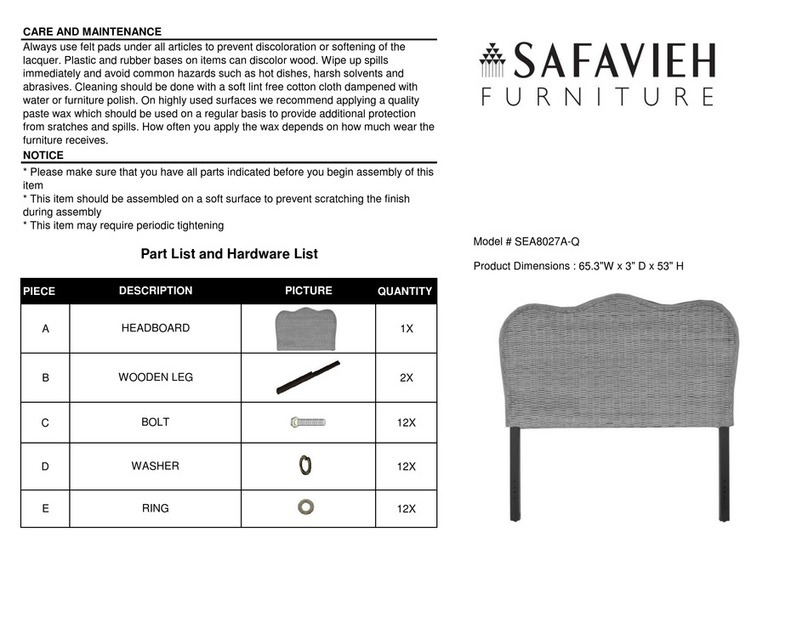 Safavieh Furniture SEA8027A-Q Assembly instructions Safavieh Furniture SEA8027A-Q Assembly instructions