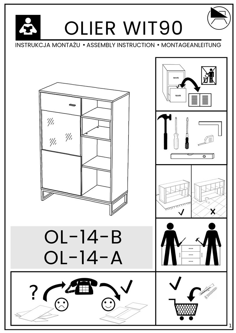 Arthauss Furniture OLIER WIT90 Assembly instruction Arthauss Furniture OLIER WIT90 Assembly instruction