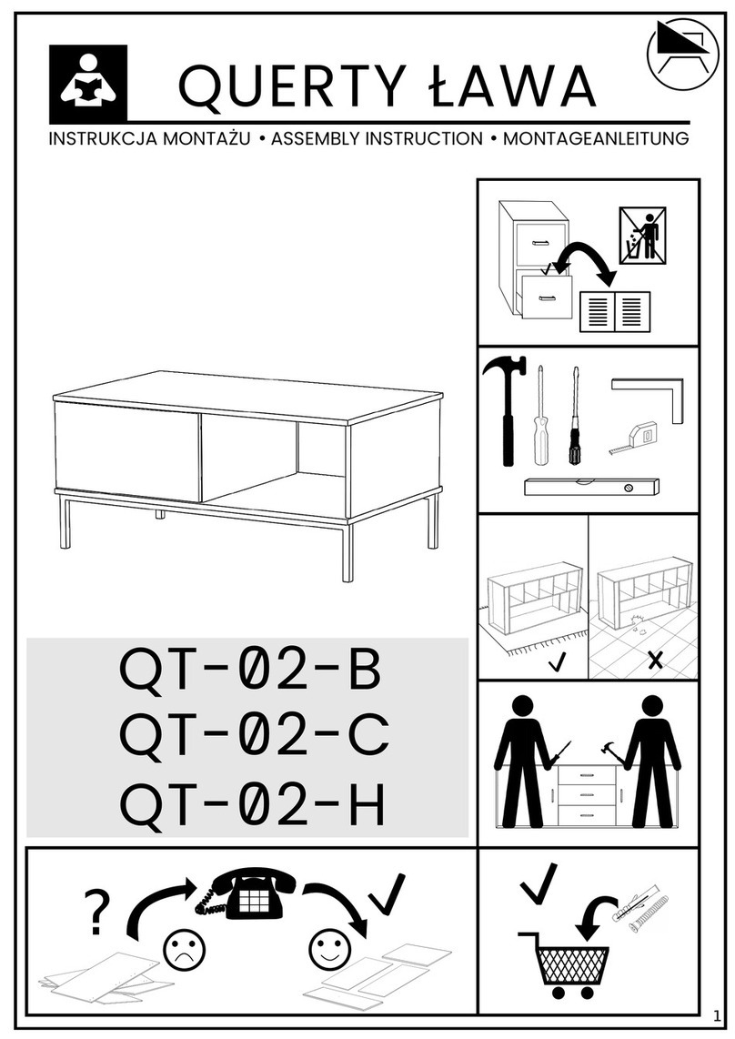 Arthauss Furniture QUERTY LAWA QT-02-B Assembly instruction