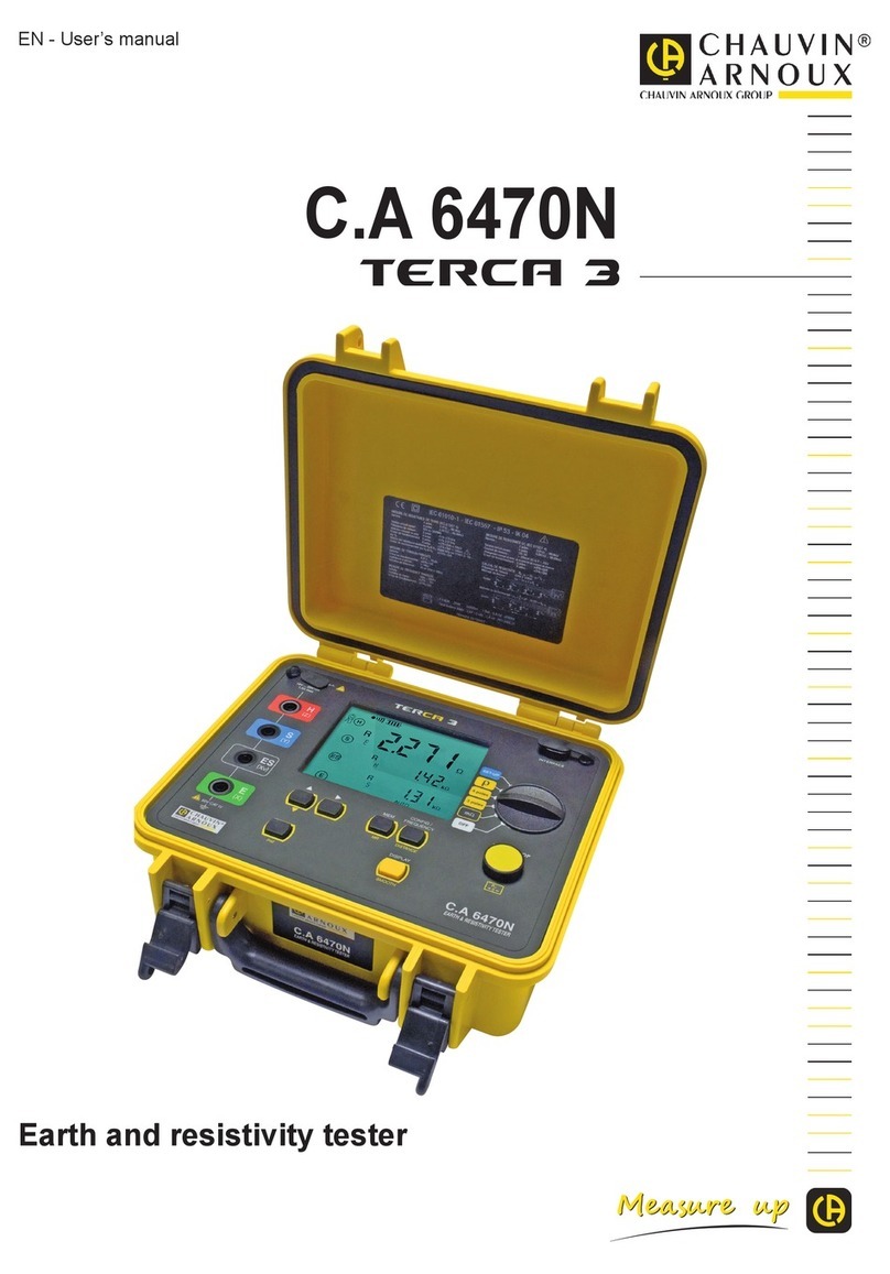Chauvin Arnoux TERCA 3 User manual