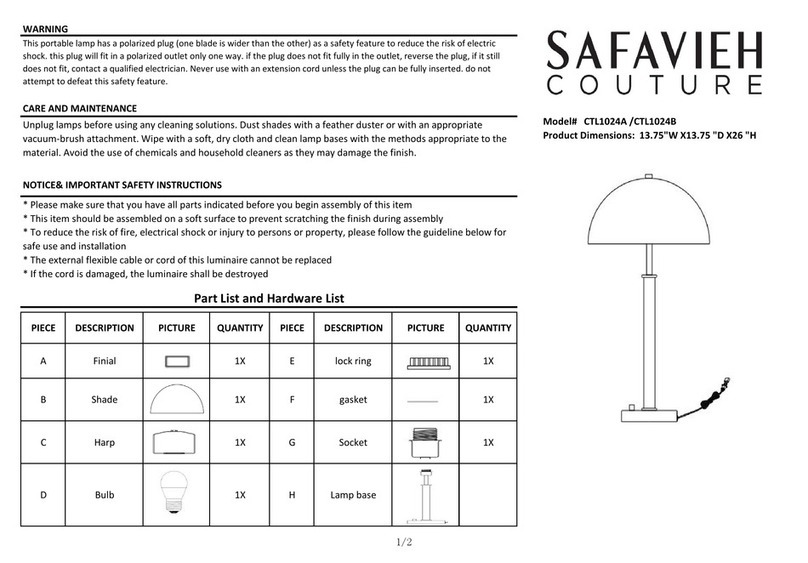 SAFAVIEH COUTURE Harvey User manual SAFAVIEH COUTURE Harvey User manual
