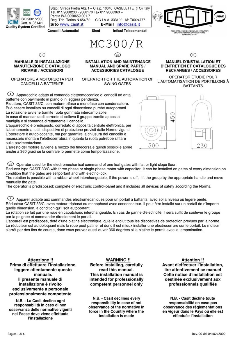 Casit MC300/R Instruction Manual Casit MC300/R Instruction Manual
