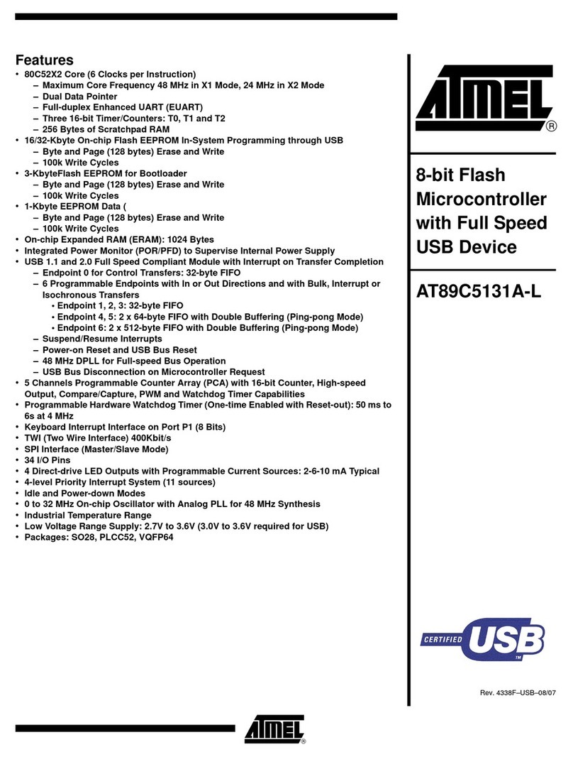 Atmel AT89C5131A-L User manual
