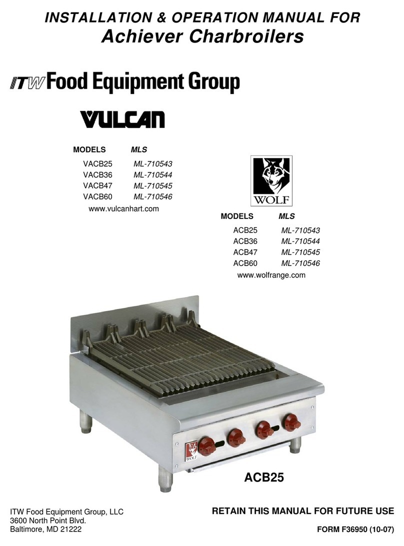 ITW Food Equipment Group Vulcan VACB25 Installation & operation manual
