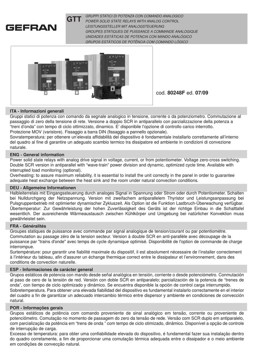 gefran GTT 25/230 User manual