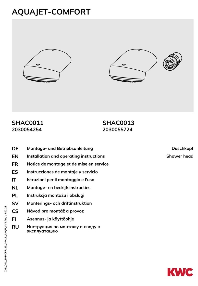 KWC AQUAJET-COMFORT SHAC0011 User manual