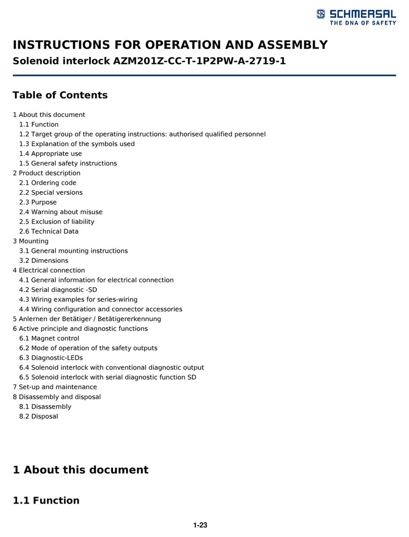 schmersal AZM201Z-CC-T-1P2PW-A-2719-1 Operation and maintenance manual
