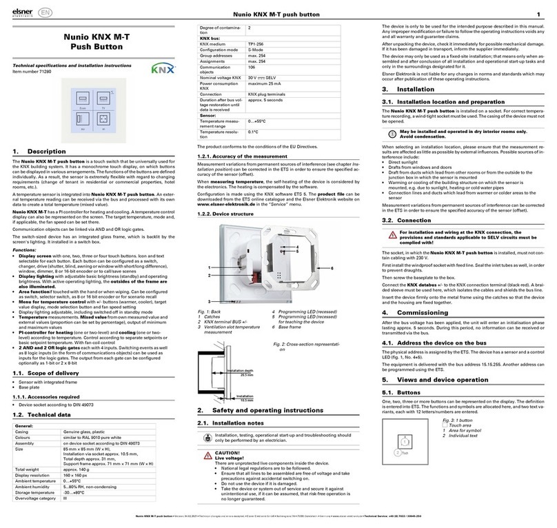 elsner elektronik Nunio KNX M-T User manual