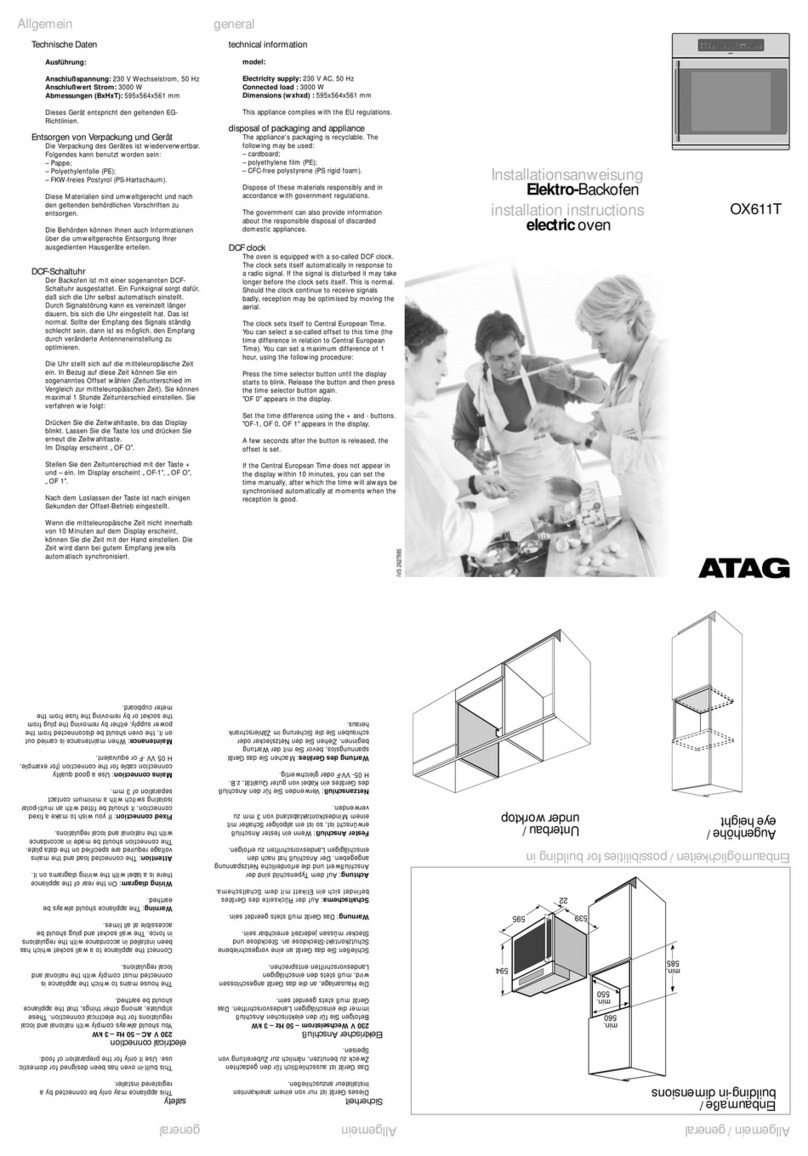 Atag OX611T User manual