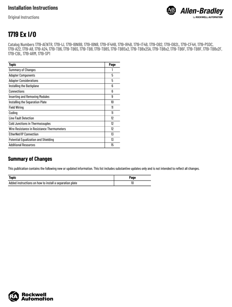 Rockwell Automation Allen-Bradley 1719 Ex I/O installation instructions