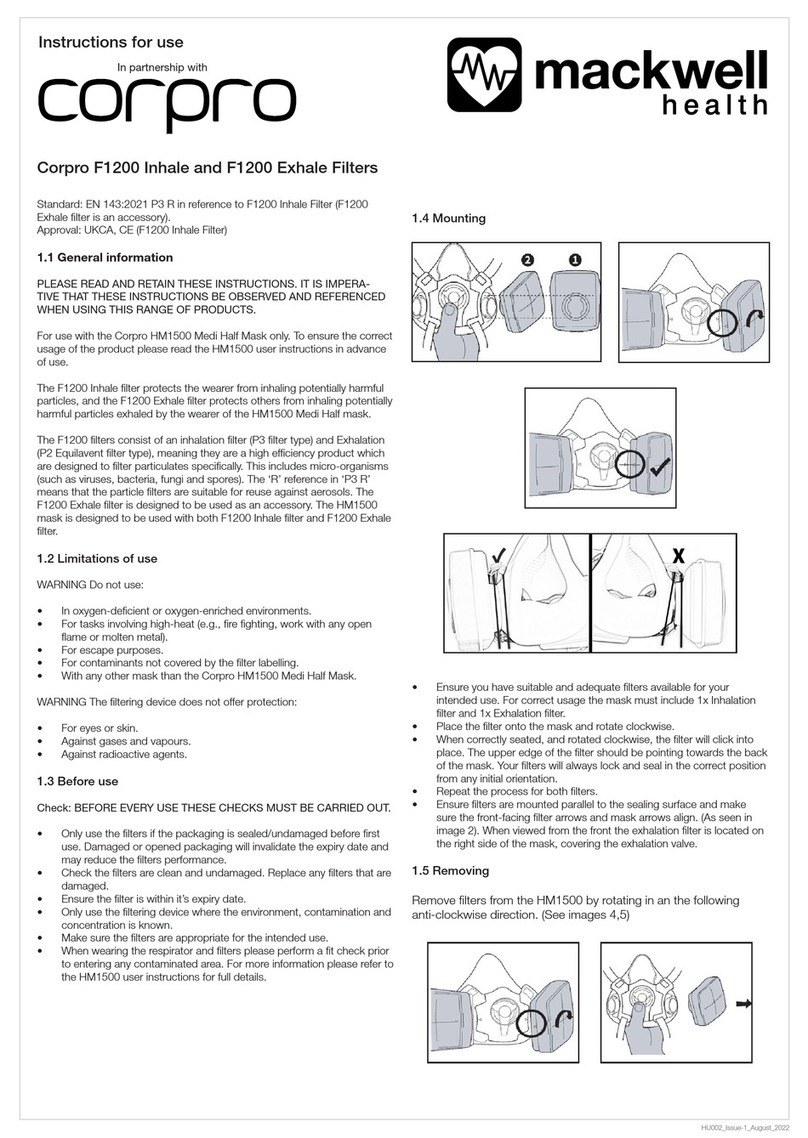 Mackwell Corpro F1200 Inhale Instructions for use