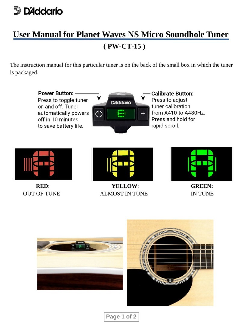 D'Addario PW-CT-15 user manual
