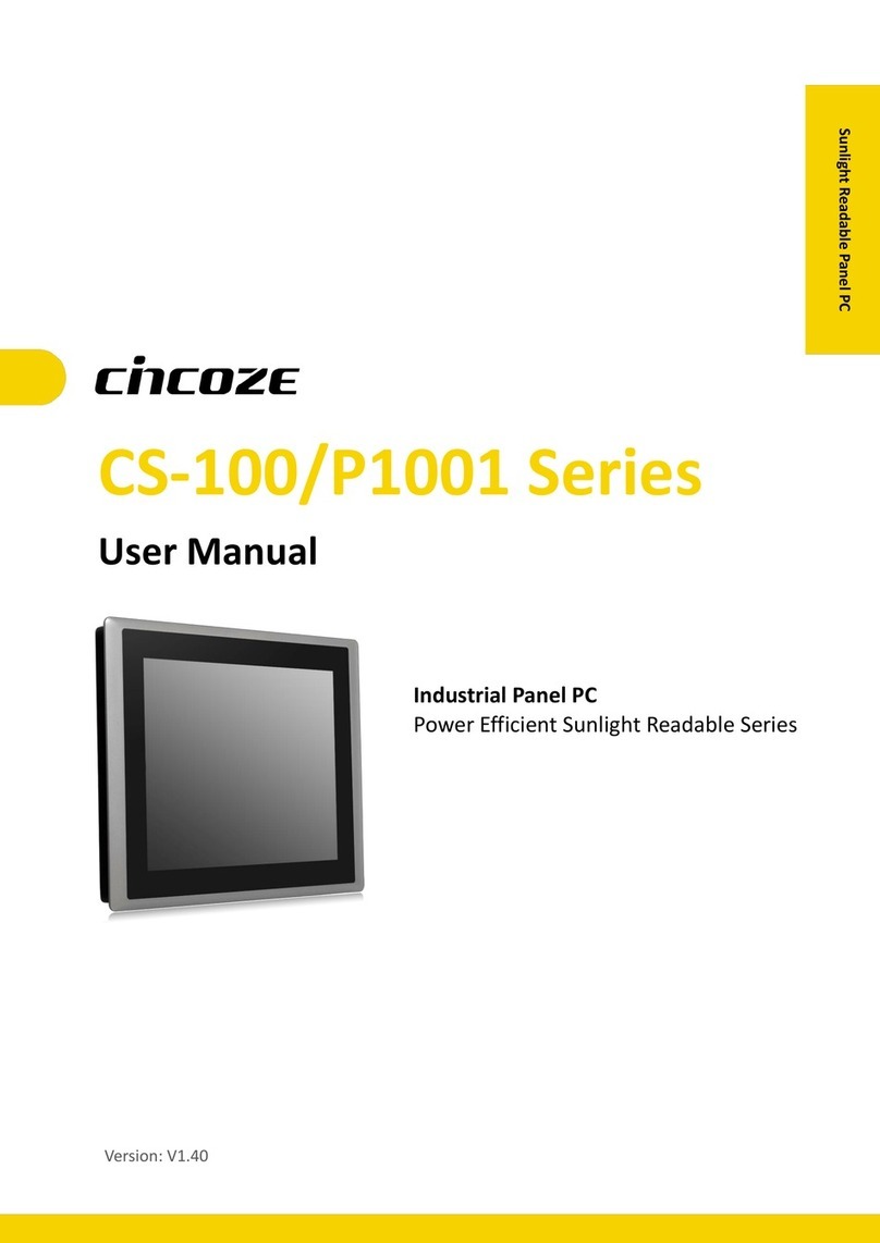 Cincoze Power Efficient Sunlight Readable Series User manual