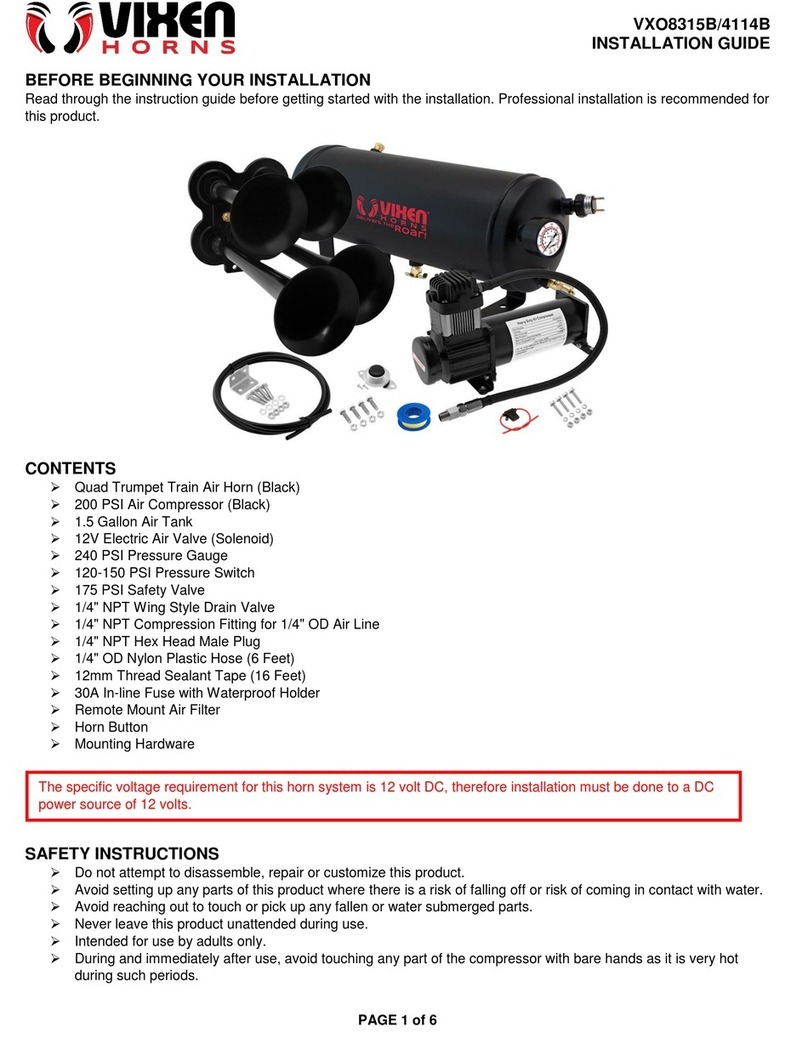 Vixen Horns VXO8315B/4114B User manual
