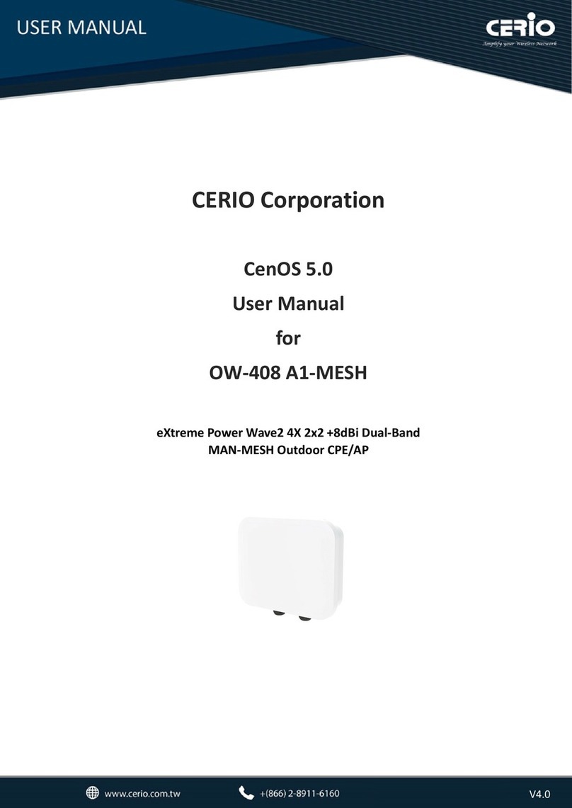 Cerio eXtreme OW-408 A1-MESH User manual Cerio eXtreme OW-408 A1-MESH User manual