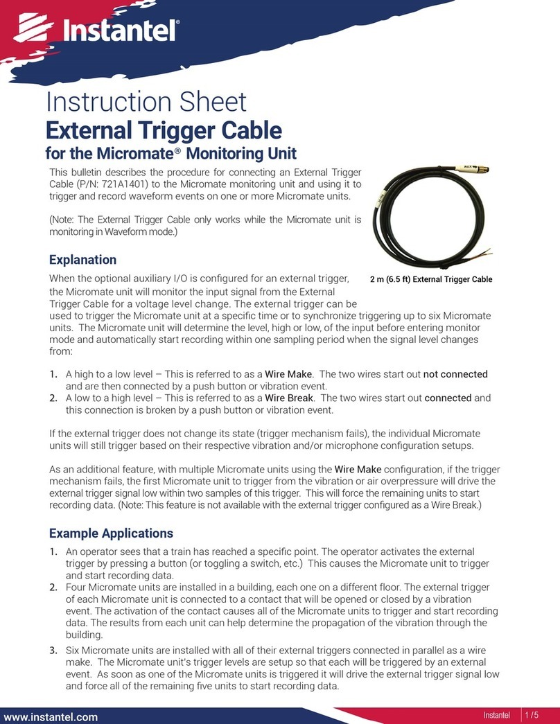 Instantel 721A1401 instruction sheet
