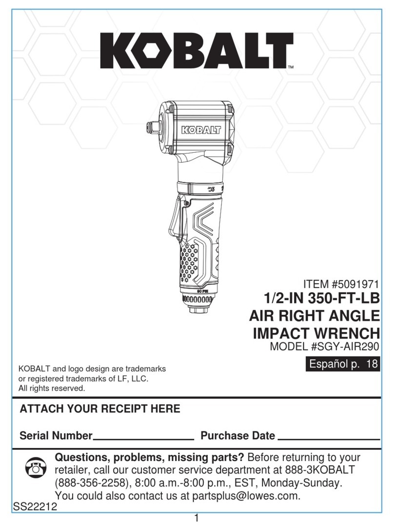 Kobalt SGY-AIR290 operating instructions