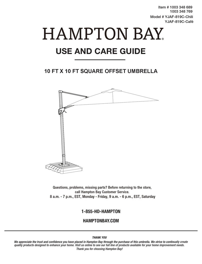 HAMPTON BAY YJAF-819C-Chili Use and care guide