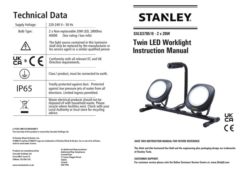 Stanley SXLS37951E User manual Stanley SXLS37951E User manual