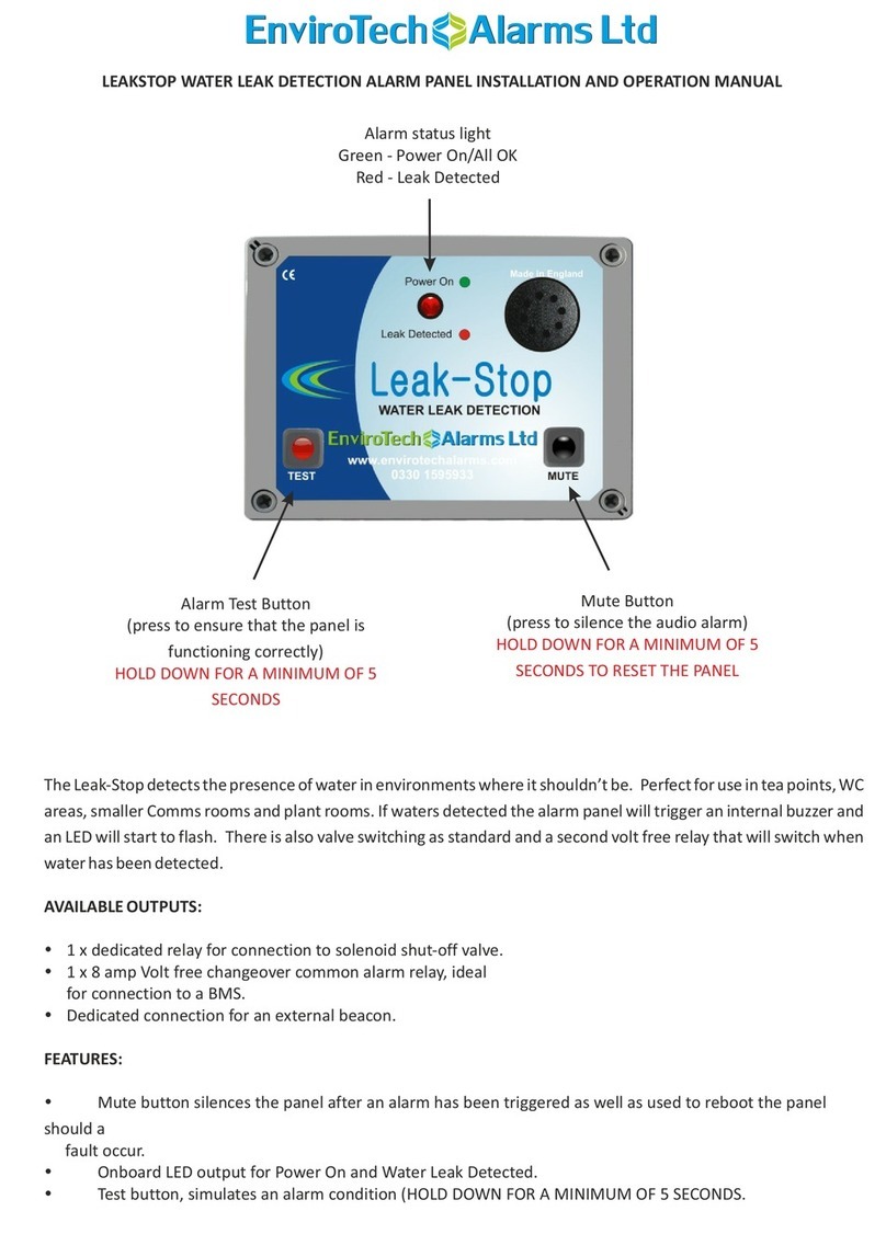 EnviroTech Alarms LEAK-STOP User manual