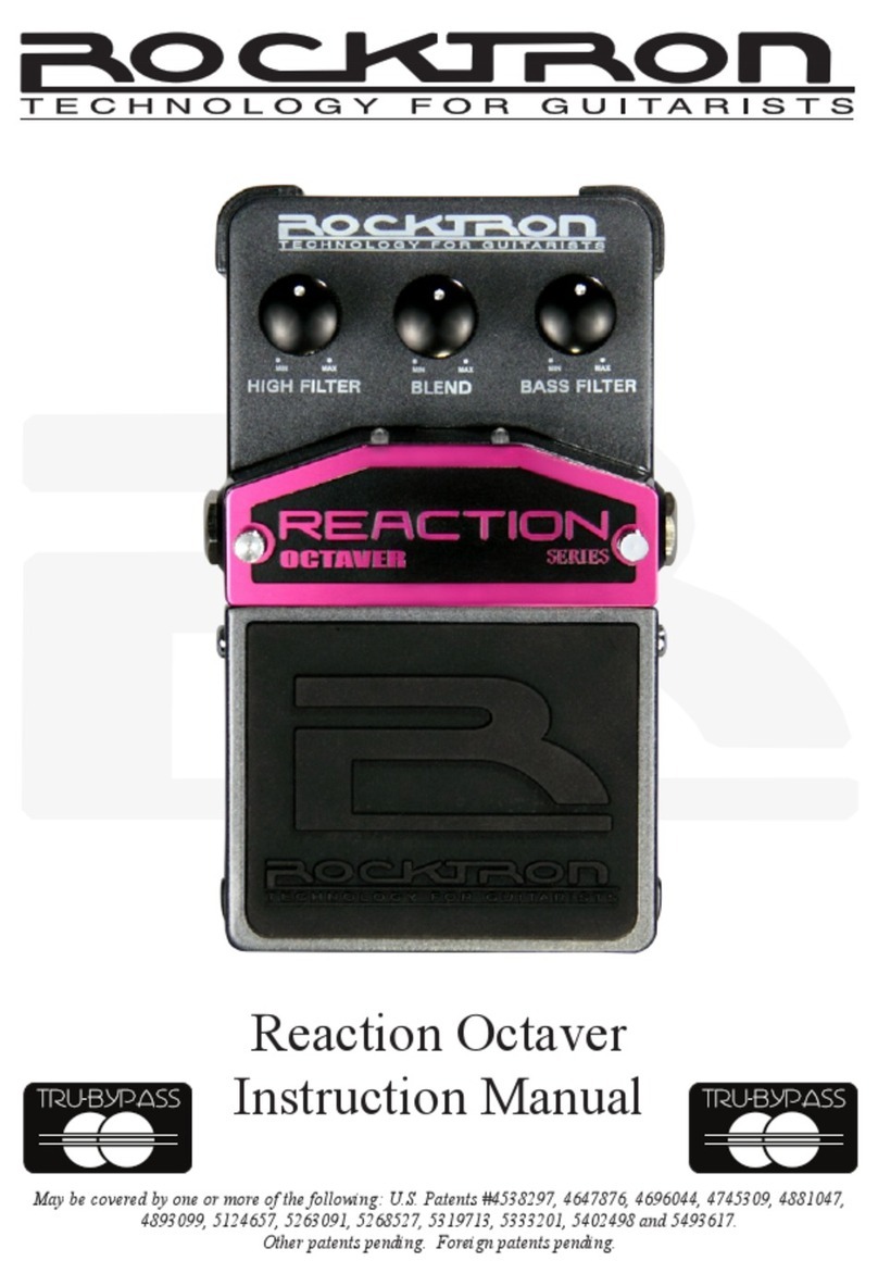 Rocktron Reaction Octaver User manual Rocktron Reaction Octaver User manual