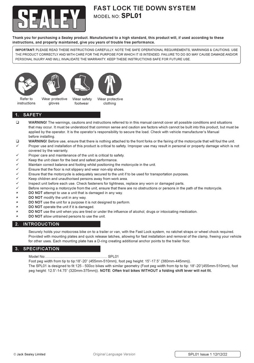 Sealey SPL01 User manual