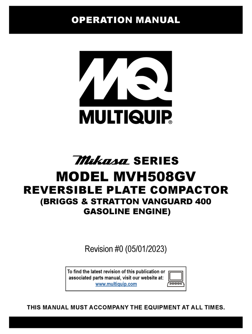 MULTIQUIP Mikasa Series User manual MULTIQUIP Mikasa Series User manual