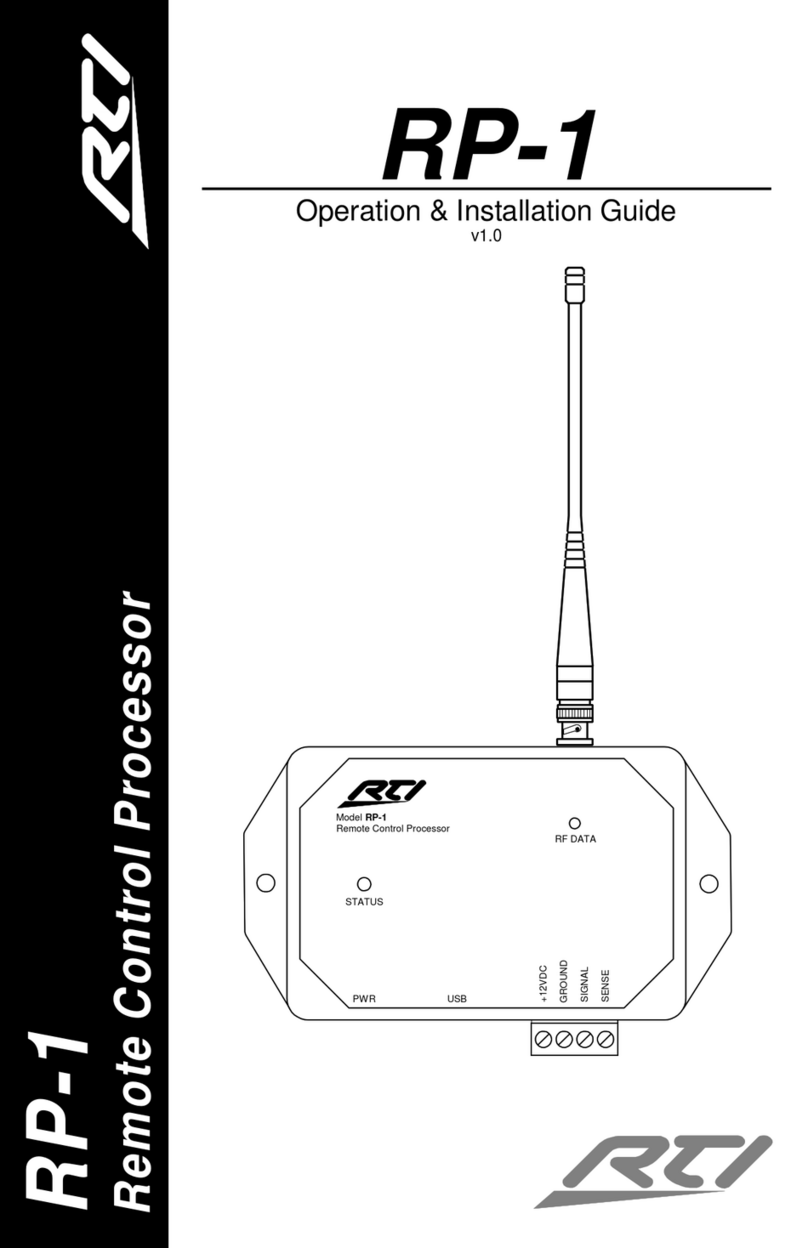 RTI RP-1 Operations & installation guide