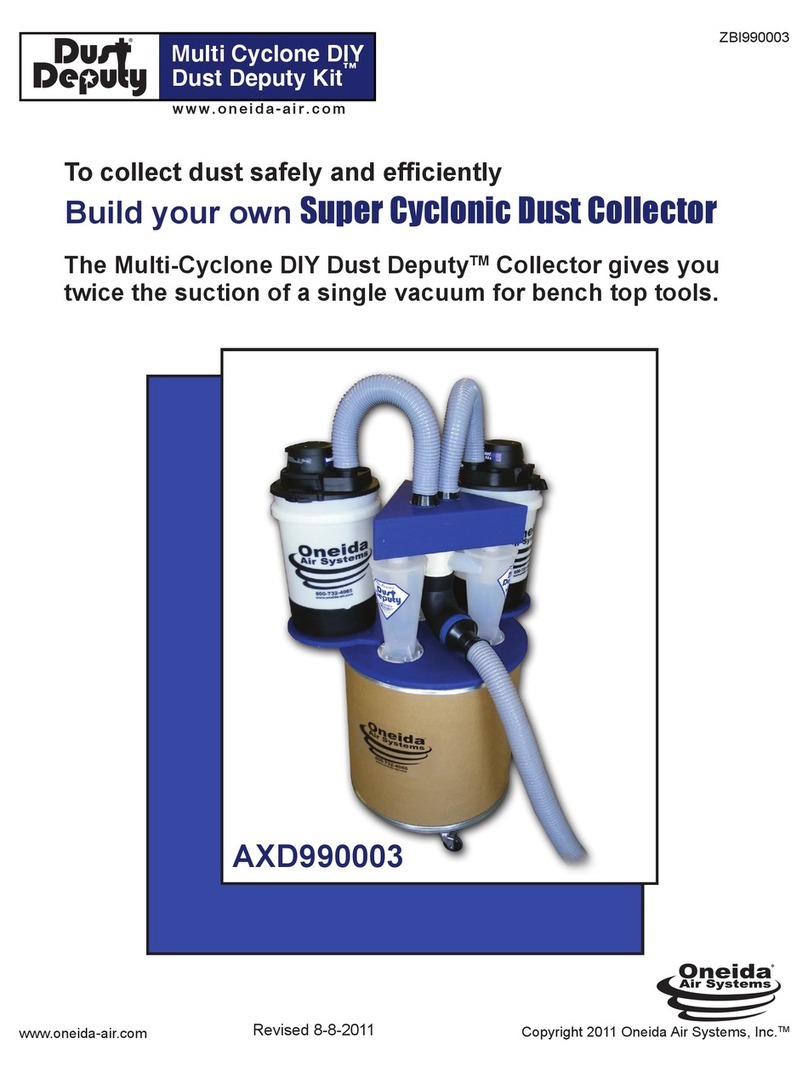 Oneida Air Systems Dust Deputy AXD990003 User manual