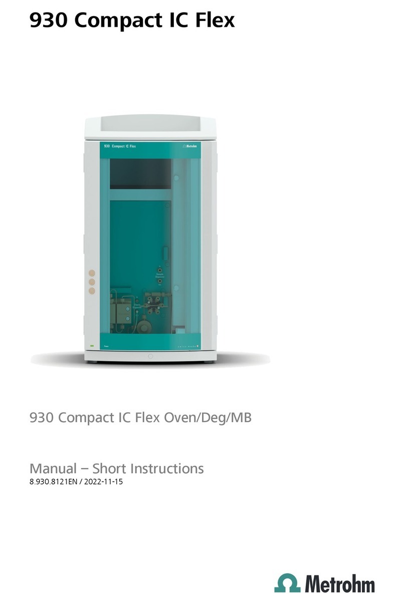 Metrohm 930 Compact IC Flex User manual