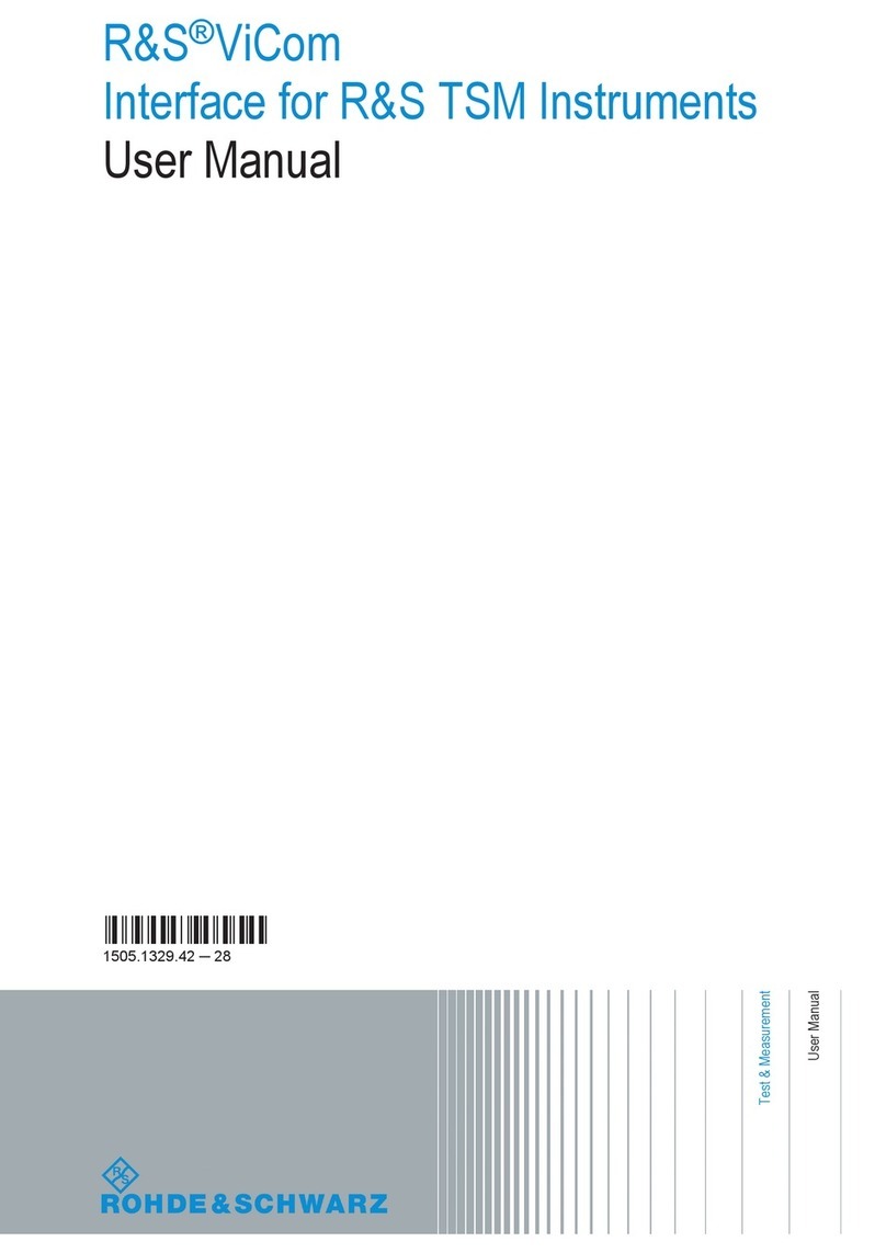 Ronde & Schwarz R&S ViCom user manual