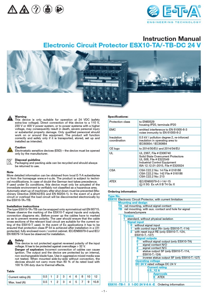 E-T-A ESX10-TA-DC 24 V instruction manual