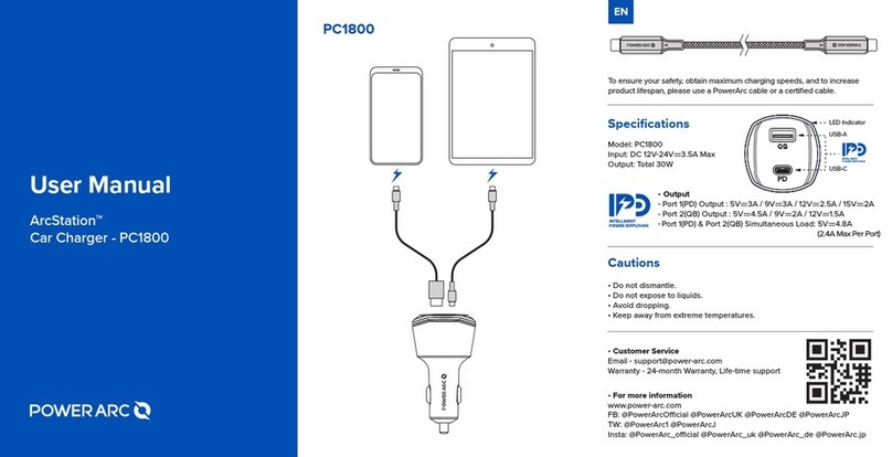 Power Arc ArcStation PC1800 user manual