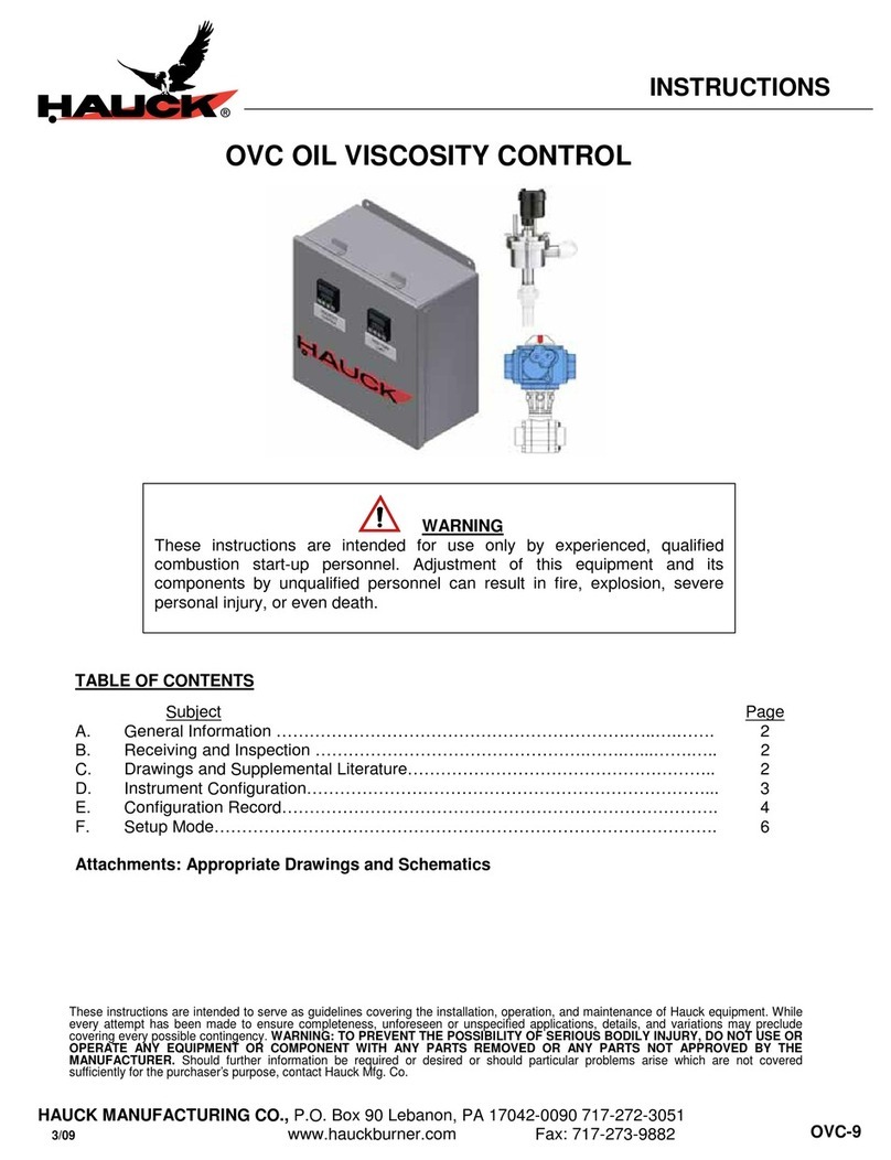 Hauck OVC OIL VISCOSITY CONTROL instructions