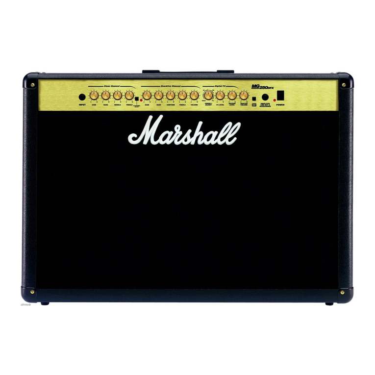 Marshall Amplification MG250DFX User manual Marshall Amplification MG250DFX User manual