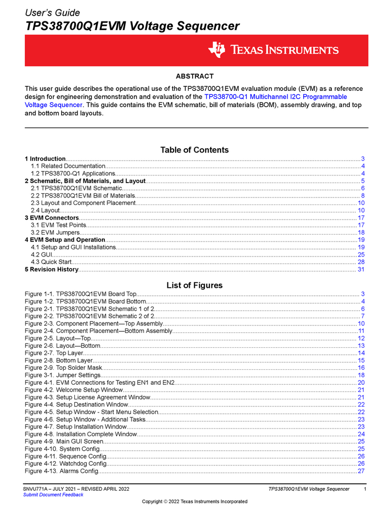 Texas Instruments TPS38700Q1EVM user guide