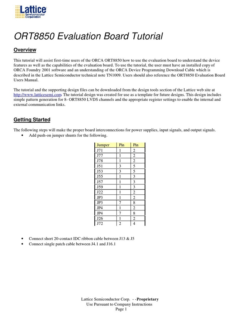 Lattice Semiconductor ORT8850 Operation instructions Lattice Semiconductor ORT8850 Operation instructions