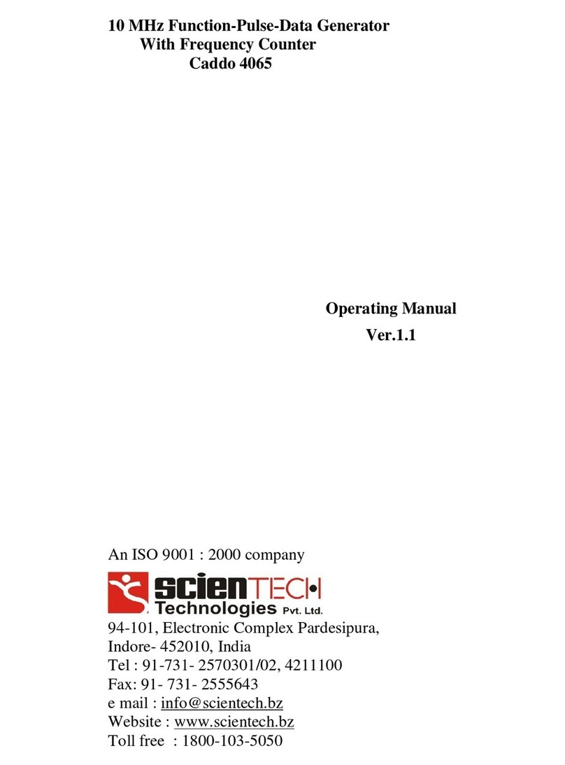 ScienTECH Caddo 4065 operating manual