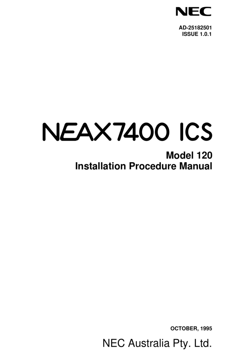NEC NEAX 7400 ICS installation manual