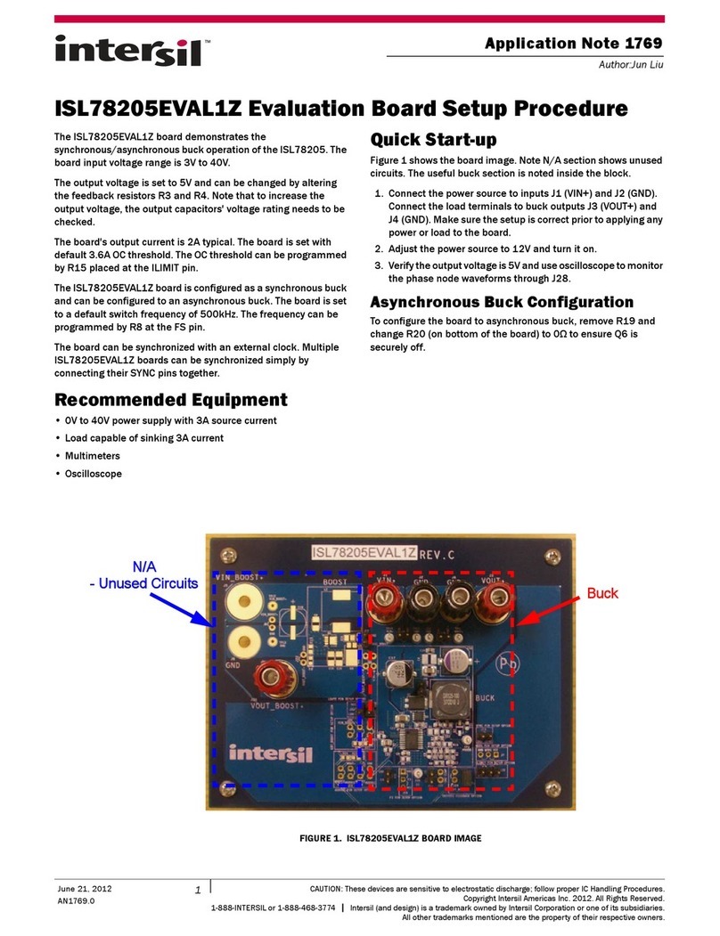 Intersil ISL78205EVAL1Z Setup procedure